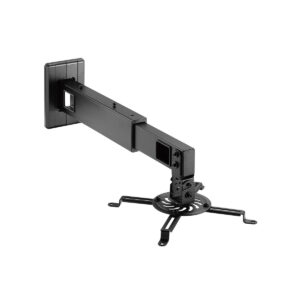 SOPORTE PARED PROYECTORES / LONGITUD 46-60 cm /GIRATORIO 360º / INCLINABLE +/- 30º / PESO MAXIMO 15 Kgr. / NEGRO / 051-1003