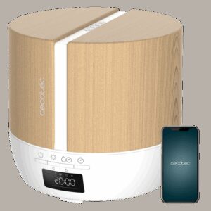 HUMIFICADOR CECOTEC PURE AROMA 550 CONNECTED WHITE WOODY / ALTAVOZ BLUETOOTH / 500ml / TEMPORIZADOR 12 HORAS / 7 COLORES LED / FUNCION AROMATERAPIA / 05647