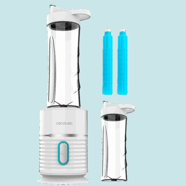 BATIDORA DE SMOOTHIES CON VASO CECOTEC POWER TITANIUM 500 EASYGO / 500W / 4 CUCHILLAS / 03987
