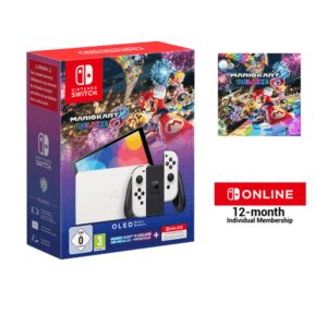 CONSOLA NINTENDO SWITCH OLED BLANCA + MARIO KART 8 DELUXE + 12 MESES ONLINE P/N: 10014334