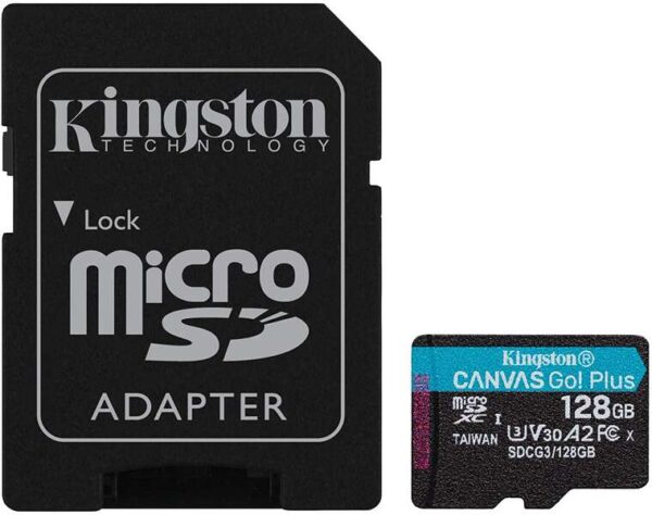 MEMORIA MICROSD 128GB V30 U3 CLASE 10 / LECTURA HASTA 170 MB/S - ESCRITURA HASTA 90 MB/S