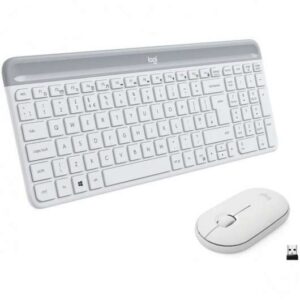 TECLADO + RATON LOGITECH MK470 SLIM WIRELESS BLANCO / 920-009199