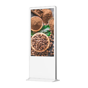 TOTEM TACTIL KIMEX 43" FHD 500cd NO TACTIL /  24H - 7D / INTERIOR / BLANCO / 2XHDMI ENTRADA / HDMI SALIDA / WIFI / SOPORTE PARA MINI PC / 161-4310
