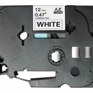 CINTA BROTHER P-TOUCH LAMINADA NEGRO SOBRE BLANCO 12mm 8M (TZe-231)