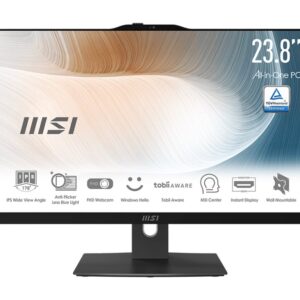 EQUIPO ALL IN ONE MSI AM242P 12M-1241ES / I7 1255U 1.7 Ghz / 16 GB / 23.8" FHD / SSD 512GB / WEBCAM / HDMI / BLUETOOTH / WIFI / FREDOS / 9S6-AE0711-1241