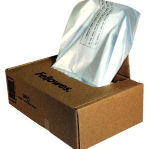 BOLSAS RESIDUOS DESTRUCTORA FELLOWES 50 UND. / 165 L. CAPACIDAD CADA UNA / P/N: 36055