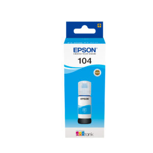 TINTA EPSON ECOTANK BOTELLA CYAN 104 / L5190 / L3156 / L3151 / L3150 / 65ml / (C13T00P240)