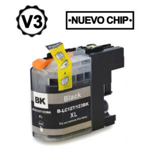 TINTA GENERICA BROTHER NEGRA DCP J100 / J105 / J132W / J152W / J552DW / J752DW / MFC J245 / J470DW / J650DW / J870DW / MFC-J4410DW / 4510DW  600PAG. (LC123BK-CP)