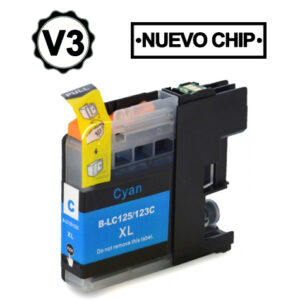 TINTA GENERICA BROTHER CYAN DCP J100 / J105 / J132W / J152W / J552DW / J752DW / MFC J245 / J470DW / J650DW / J870DW / MFC-J4410DW / 4510DW  600PAG. (LC123C-CP)