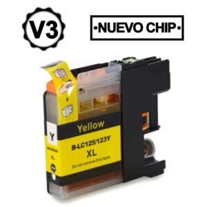TINTA GENERICA BROTHER AMARILLA DCP J100 / J105 / J132W / J152W / J552DW / J752DW / MFC J245 / J470DW / J650DW / J870DW / MFC-J4410DW / 4510DW  600PAG. (LC123Y-CP)