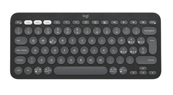 TECLADO LOGITECH PEBBLE KEYS 2 K380X / GRAFITO / RF / BLUETOOTH / TECLAS PERSONALIZABLES / 920-011827