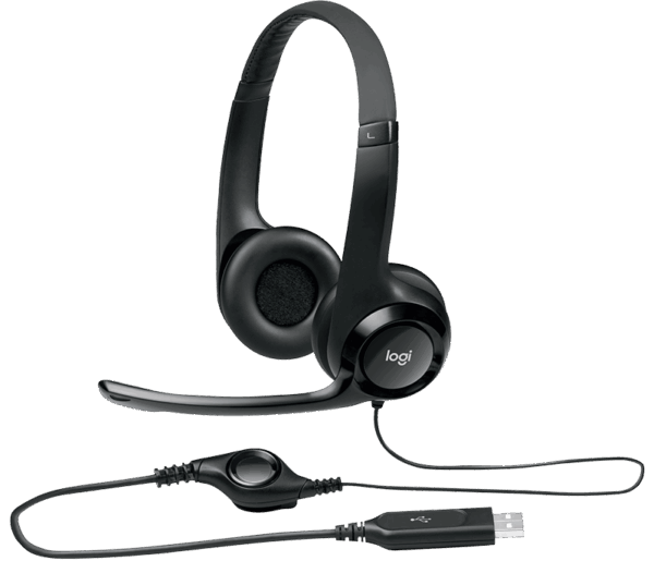 AURICULARES C/MICROFONO LOGITECH HEADSET H390 USB /  981-000406