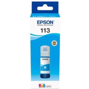 TINTA EPSON ECOTANK 113 BOTELLA CYAN / 5880 / 5850 / 5800 / 16550 / 16600 / 70ml / (C13T06B240)