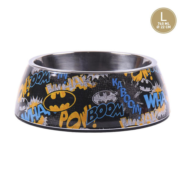 COMEDERO PARA PERROS BATMAN / TAMAÑO L / 22 cm - 760 ml / 40 % METAL - 60 % PLASTICO /