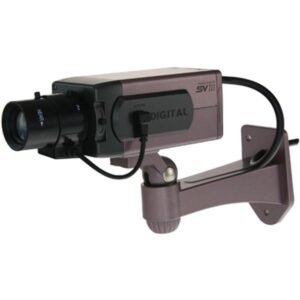 CAMARA FALSA SEGURIDAD DUMMY SIMULADA NIVIAN / PILAS 2XAA / SOPORTE INCLUIDO / LED ROJO PARPADEANTE / CS140