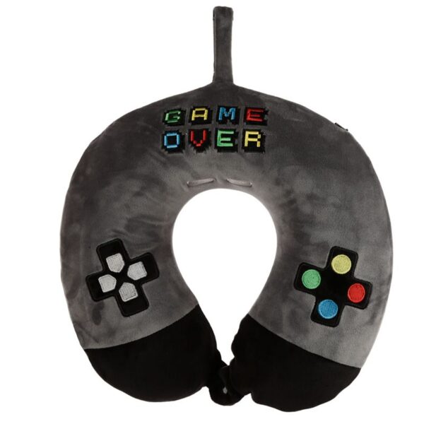 ALMOHADA VIAJE CON MEMORIA GAME OVER / 29X33X8 cm / 95% POLIESTER - 5% SPANDEX