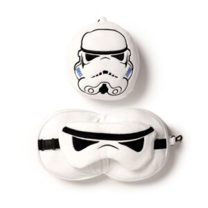 ALMOHADA VIAJE CON ANTIFAZ STAR WARS STORMTROOPER / 95% POLIESTER - 5% SPANDEX /  CON CREMALLERA PARA GUARDAR EL ANTIFAZ