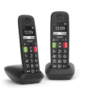 TELEFONO INALAMBRICO GIGASET E290 DUO DECT NEGRO