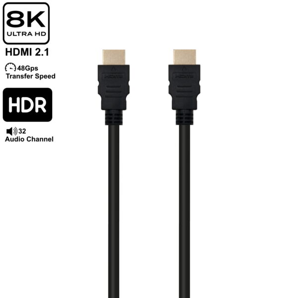 CABLE HDMI M-M 1.5 M. EWENT 8K 60 Hz / 4K 120 Hz / 2.1 / HDR / EC1319
