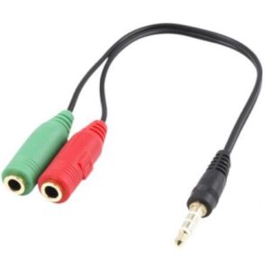 CABLE ADAPTADOR AUDIO EWENT 1xJACK 3.5 DE 4 PINES (M) A 2XJACK 3.5 (H) DE 3 PINES / 0.15 M / EC1640