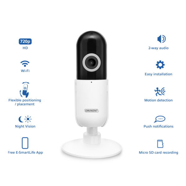 CAMARA EMINENT IP FIJA INTERIOR / AUDIO 2 VIAS / WIFI HD BLANCA / EM6400