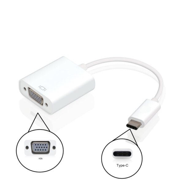 ADAPTADOR EWENT USB 3.1 TIPO C A VGA HEMBRA / FULLHD 1080P / EW-139500-001-N-P / EC1050