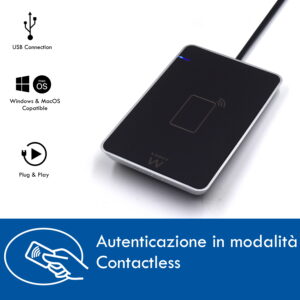 LECTOR TARJETAS INTELIGENTE EWENT USB SIN CONTACTO NFC / EW1053