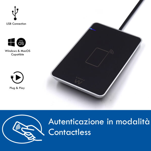 LECTOR TARJETAS INTELIGENTE EWENT USB SIN CONTACTO NFC / EW1053