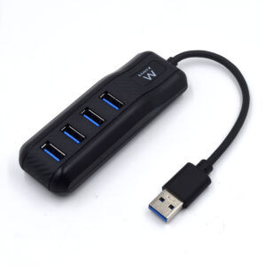 HUB USB EWENT 4 PUERTOS / USB 3.2 (5 GPS) /  CABLE 15 CM / EW1138