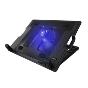 DOCKING SOPORTE PORTATIL EWENT / PLEGABLE 5 POSICIONES / HASTA 17" / VENTILADOR CON INTERRUPTOR / 2 PUERTOS USB 2.0 / EW1258