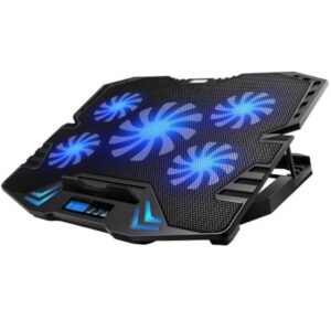 DOCKING SOPORTE PORTATIL EWENT HASTA 17" REGULABLE EN ALTURA  EW1259 CON 5 VENTILADORES VELOCIDAD AJUSTABLE