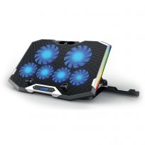 DOCKING SOPORTE PORTATIL EWENT HASTA 17"  RGB MULTIANGULO / 2XUSB 2.0 / 6 X VENTILADORES / EW1260