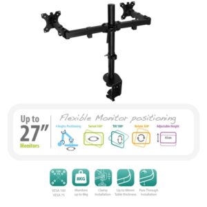 SOPORTE BRAZO EWENT MESA MONITOR DOBLE MONITOR 13"-32" REF: EW1512