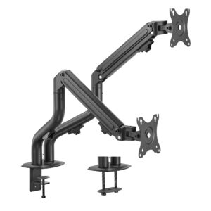 SOPORTE BRAZO MESA MONITOR EWENT ARTICULADO DOBLE MONITOR / RESORTE MECANICO / 17" A 32" / EW1534
