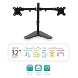 SOPORTE BRAZO EWENT MESA MONITOR DOBLE MONITOR CON PEANA 13"-32" REF: EW1536