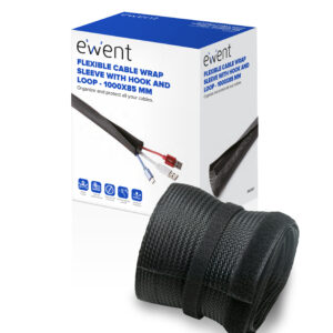 MANGUITO FLEXIBLE EWENT PARA ENVOLTURA CABLE CON CIERRE DE VELCRO / 1000X85 mm / ORGANIZA Y PROTEGE LOS CABLES / EW1557