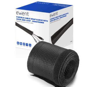 MANGUITO FLEXIBLE EWENT PARA ENVOLTURA CABLE CON CIERRE DE VELCRO / 2000X100 mm / ORGANIZA Y PROTEGE LOS CABLES / EW1558