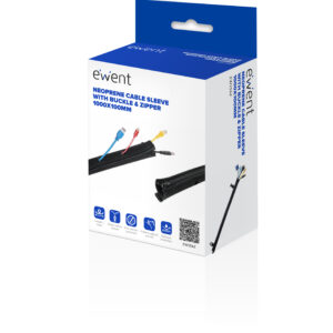 MANGUITO PROTECTOR NEOPRENO EWENT PARA GESTION CABLE CON CREMALLERA Y HEBILLAS / 1000X100 mm / ORGANIZA Y PROTEGE LOS CABLES / EW1562