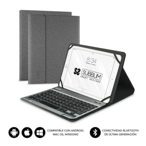 FUNDA TABLET SUBBLIM KEYTAB PRO 10.1" GRIS + TECLADO BLUETOOTH / SUB-KT2-BT0002