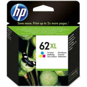 TINTA HP Nº 62 XL COLOR ENVY 5600 SERIES /7600 SERIES / OFFICEJET 5740 / 5742 / 5744 / 5745 / 8000 SERIES (415 PAG.) (C2P07AE)