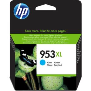 TINTA HP Nº 953XL CYAN OFFICEJET PRO 8725 / 8715 / (1.600 PAG.) (F6U16AE)