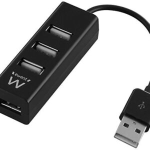 HUB USB EWENT EW1123 4 PUERTOS NEGRO