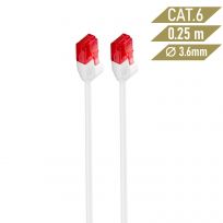 LATIGUILLO RED EWENT SLIM RJ-45 CAT.6 - 0.5 M. UTP / BLANCO / IM1036
