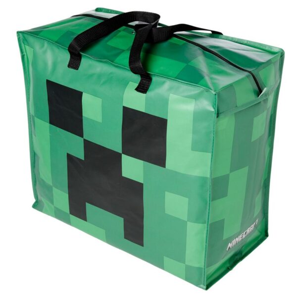 BOLSA REUTILIZABLE ALMACENAJE MINECRAFT CREEPER / 48X55X28 cm