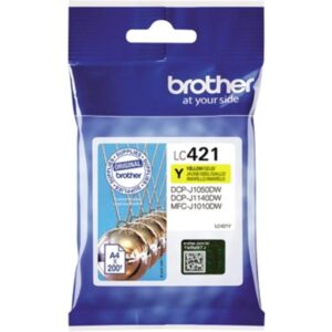 TINTA BROTHER AMARILLA / DCP-J1050DW / DCP-J1140DW / MFC-J1010DW / (200 PAG.) (LC421Y)
