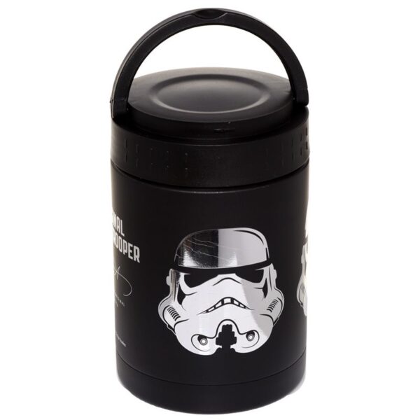 FIAMBRERAS TAPER TERMO PORTATIL STAR WARS SOLDADO IMPERIAL STROMTROOPER / 14X9X9 cm / ACERO INOX. - POLIPROPILENO - SILICONA / 500 ml