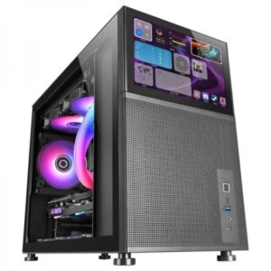 CARCASA MARS GAMING NEGRA MC-LCD  / MICRO-ATX / PANTALLA LCD IPS 8" / SIN FUENTE / MCLCD