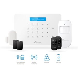 ALARMA DOMESTICA NIVIAN KIT ALARMA SMART WIFI - 4G / 1XPANEL (BATERIA DE RESPALDO Y SIRENA) / 2XCONTROL REMOTO / 2XLLAVEROS TAG / 1XCONTACTO MAGNETICO / 1XDETECTOR DE MOVIMIENTO / NVS-A6WG-U1