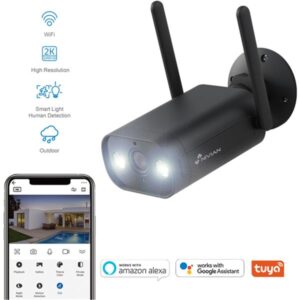CAMARA VIGILANCIA NIVIAN EXTERIOR WIFI / 2K / DIA-NOCTURNA / MICROFONO - ALTAVOZ / DETECCION PRESENCIA / MICROSD HASTA 128GB / NVS-IPC-02B-L