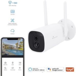 CAMARA VIGILANCIA NIVIAN EXTERIOR WIFI A BATERIA / FHD / DIA-NOCTURNA / MICROFONO - ALTAVOZ / MICROSD HASTA 128GB / 10400mAh / IP65 / NVS-IPC-06-BAT